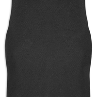 Regata Feminina Cava Americana Texturizada - Preto