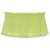 Top Cropped Ombro A Ombro Pala Lastex - Verde