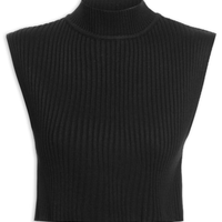 Blusa Feminina Tricot Gola Alta - Preto