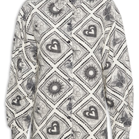 Camisa Feminina Estampa Selos - Bege