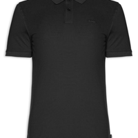 Polo Masculina Manga Curta Logo Bordado Pallas Regular fit - Preto
