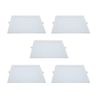 Kit 5 Painéis Plafon LED de Embutir 21,8 cm Modaza Quadrado 18W, Branco 6500K