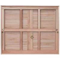 Janela de Madeira Eucalipto Rondosul Veneziana Guilhotina G990, 80 x 100 cm