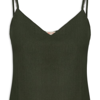 Blusa Feminina Alça Bordado Bolas - Verde