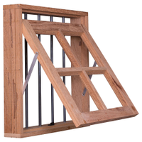 Janela de Madeira Angelim Rondosul Maxim-Ar com Grade MP61 60 x 60 cm