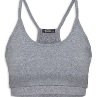 Top Reto Liso - Cinza