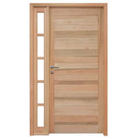 Kit Porta de Madeira Eucalipto Rondosul P28 Externa, Abertura à Direita 213x109 cm
