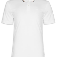 Polo Masculina Manga Curta com Friso Penrose Regular fit - Branco