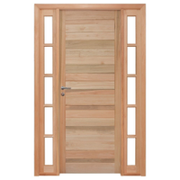 Kit Porta de Madeira Eucalipto Rondosul P28 Externa, Abertura à Direita 213x134 cm