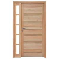 Kit Porta de Madeira Eucalipto Rondosul P28 Externa, Abertura à Direita 213x119 cm