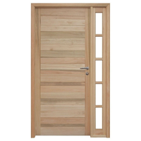 Kit Porta de Madeira Eucalipto Rondosul P28 Externa, Abertura à Esquerda 213x119 cm