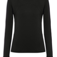 Camiseta Feminina Manga Longa Lisa - Preto