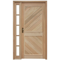 Kit Porta de Madeira Eucalipto Rondosul P12, Abertura à Direita 213x119 cm