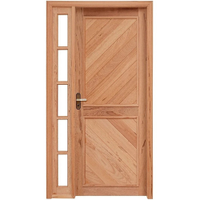Kit Porta de Madeira Angelim Rondosul P12 Externa, Abertura à Direita 213x144 cm