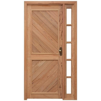 Kit Porta de Madeira Angelim Rondosul P12 Externa, Abertura à Esquerda 213x119 cm