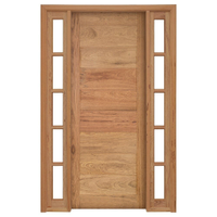 Kit Porta de Madeira Angelim Rondosul P07 Externa, Abertura à Direita 213x144 cm