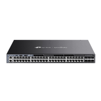 Switch TP-Link Gerenciável L3 48 Portas Gigabit PoE+ 6 Slots SFP+ 10Gbps - TL-SG6654XHP
