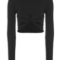Blusa Feminina Torção Frente - Preto