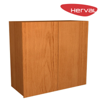Armário Aéreo de Cozinha 2 Portas Herval Roma, Freijó 80 cm