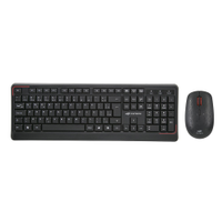 Kit Teclado e Mouse C3Tech K-W70BK Wireless ABNT2 Perfil Baixo 1600DPI 4 Botões - Preto