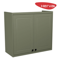 Armário Aéreo de Cozinha 2 Portas Herval Liz, Verde 80 cm
