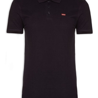 Polo Masculina Levi´s Housemark Classic Fit HM Com Logo - Preto
