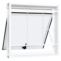 Janela de Aço Maxim-ar Ramassol com grade UnicSol 1018230 Branco, 50 x 50 cm