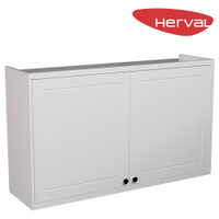 Armário Aéreo de Cozinha 2 Portas Herval Liz, Branco 120 cm