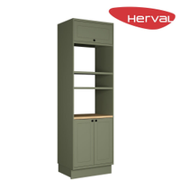 Torre-Quente para Cozinha 3 Portas Herval Liz, Verde 70 cm