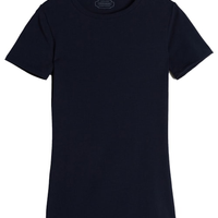 Blusa De Manga Curta Em Algodão Supima® Elástico - Azul