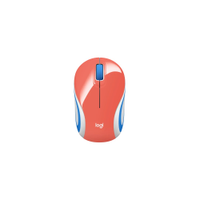 Mouse Mini Logitech M187 3 Botões 1000 DPI Wireless Receptor USB - Coral