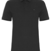 Polo Masculina Slim Fit Básica- Preto