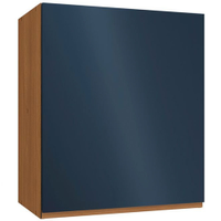 Armário Aéreo de Cozinha Kappesberg 1 Porta Ciela, Canela e Azul 60 cm