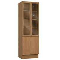 Cristaleira de Vidro Kappesberg 4 Portas Ciela, Canela 70 cm