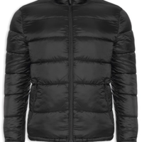 Jaqueta Masculina Puffer Double Face Interno Xadrez - Preto