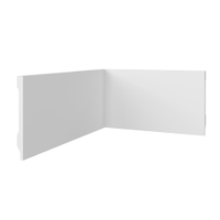 Rodapé Modaza Poliestireno Liso Branco 15 x 285 cm