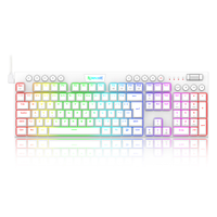 Teclado Mecânico Gamer Redragon Horus RGB ABNT2 USB Switch Marrom - Branco