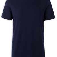 Camiseta De Manga Curta Gola De Algodao Supima® - Azul