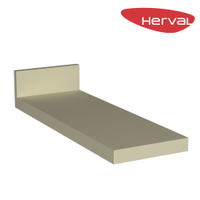 Tampo para Balcão Toalheiro Herval Liz, Cinza Argila 18,5 cm