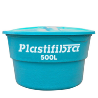 Caixa d'água 500 Litros Plastifibra Redonda, Fibra de Vidro