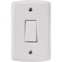 Conjunto Tramontina Lux², 1 Interruptor Simples 10A, Vertical, Branco