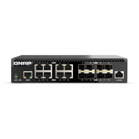 Switch Gerenciável QNAP 8 Portas RJ45 10GbE 8 Portas SFP+ 10 GbE - QSW-M3216R-8S8T