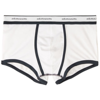 Cueca Boxer Em Algodão Supima Natural Fresh Com Logotipo - Branco