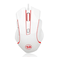 Mouse Gamer Redragon Nothosaur M606W Led Vermelho 3200DPI 6 Botões - Branco