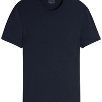 T-Shirt Em Modal e Seda Gola Redonda - Azul