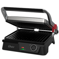 Grill Elétrico Oster Multiuso 2 em 1 Inox OGRL610 - 220 Volts