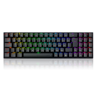 Teclado Gamer Redragon Zed Pro RGB Wireless Switch Brown Mecânico K627P-WNS-B (PT-BROWN) - Preto