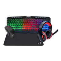 Combo Gamer Multi Warrior Air Drop Teclado Mouse Headset e Mousepad Preto - TC304