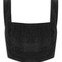 Top Veludo Cotelê - Preto