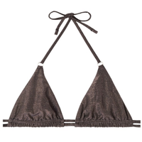 Parte De Cima De Bíquini Cortininha Costume Hollywood - Marrom